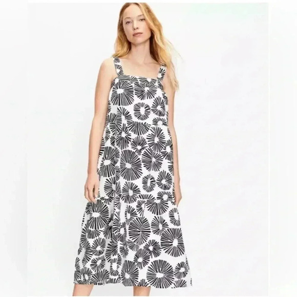 LOFT Dresses & Skirts - LOFT Women's Petite Firework Tiered Square Neck Midi Dress (Size XSP)